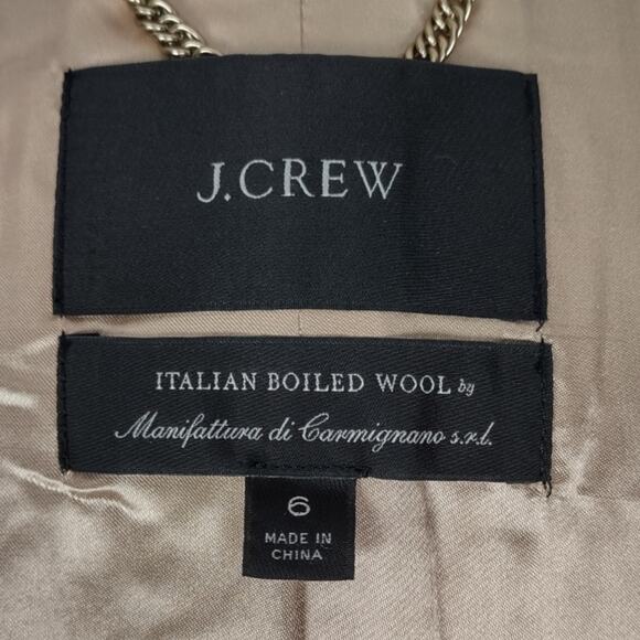 J Crew Leighton Pink Blazer Jacket In Italian Boiled Wool Size 6 - Picture 6 of 16